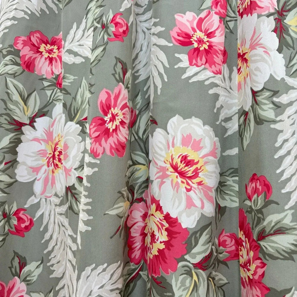 Jones New York Hawaiian Tropical Floral Print 100% Silk Midi Skirt Green 3X NWT - Picture 3 of 9